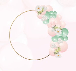 Balloon Ring with Half Garland